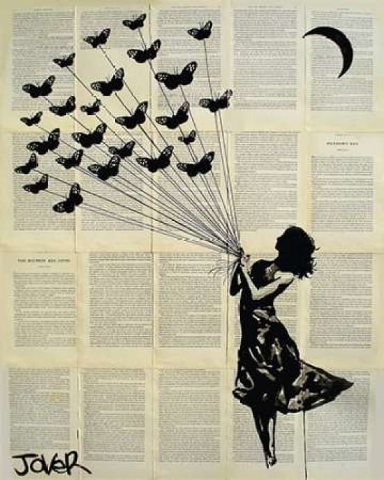 Butterflying Canvas Art - Loui Jover (24 x 30)