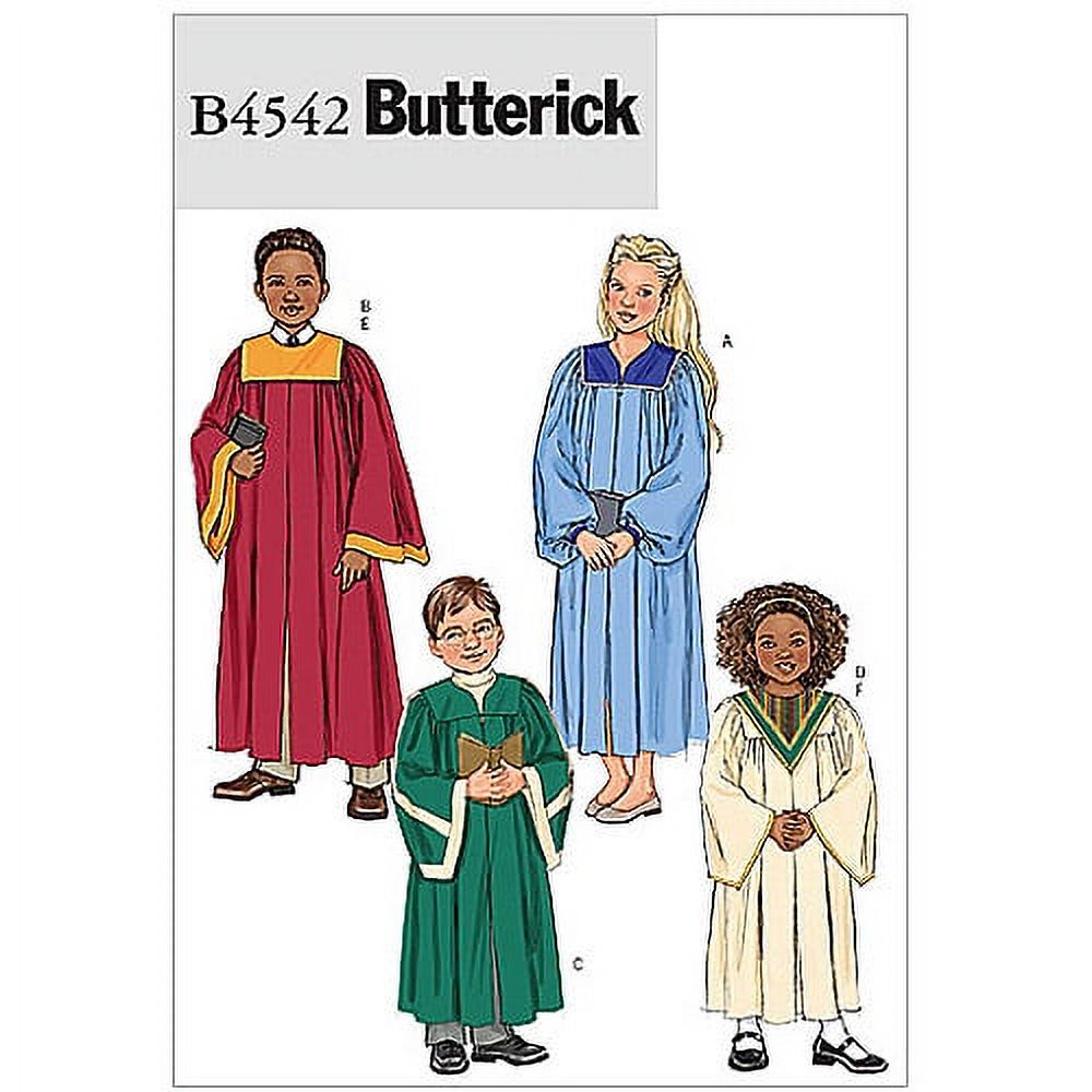 Butterick Childrens Boys Girls Choir Robe & Collar-CX (XSM-SML) - image 1 of 6