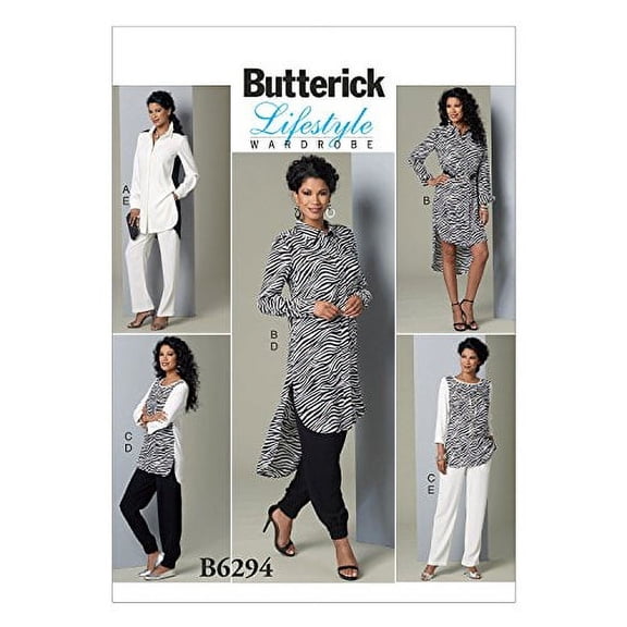 Butterick Patterns B6294 Misses' Tunic & Pants, B5 (8-10-12-14-16)