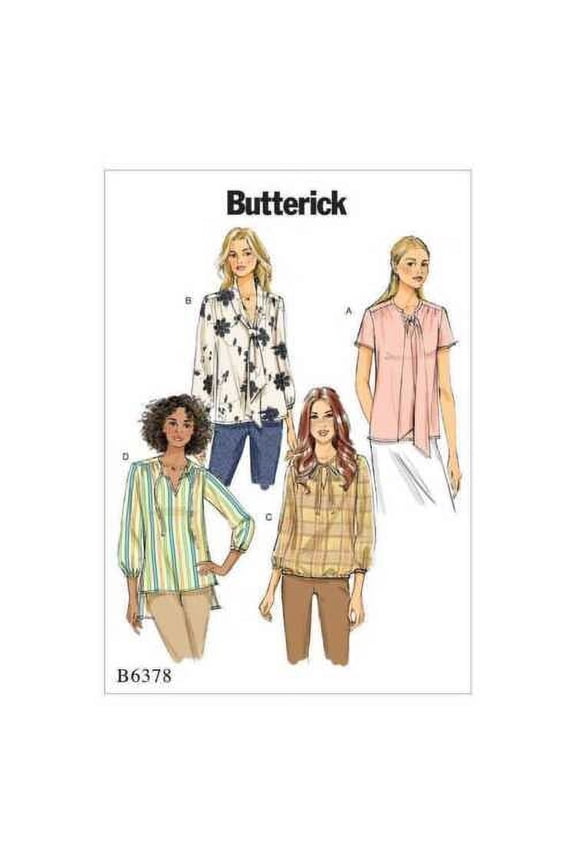 Butterick Ladies Easy Sewing Pattern 6378 Gathered Blouse Top & Tunics