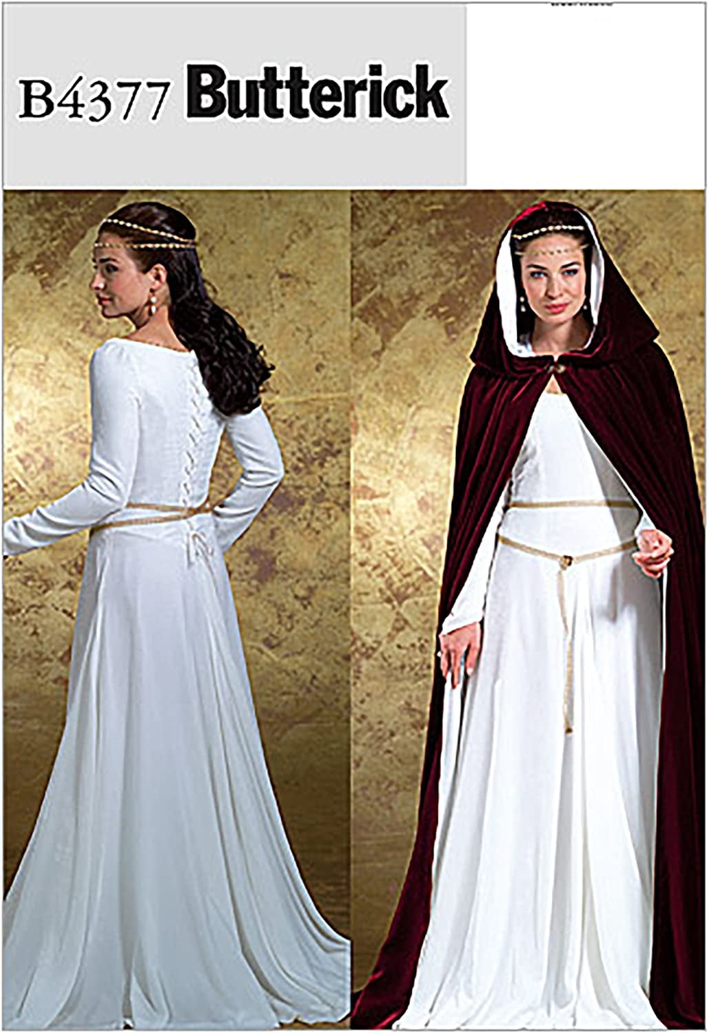 Butterick Ladies Sewing Pattern 4377 Historical Costume Dress & Cape