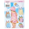 thumbnail image 1 of Butterick Pattern Infants' Romper, Jumper, Panties and Hat, NB0 (NB, S, M), 1 of 6