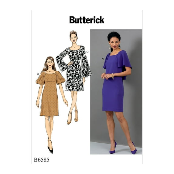 Butterick Pattern Misses' Dress-8-10-12-14-16