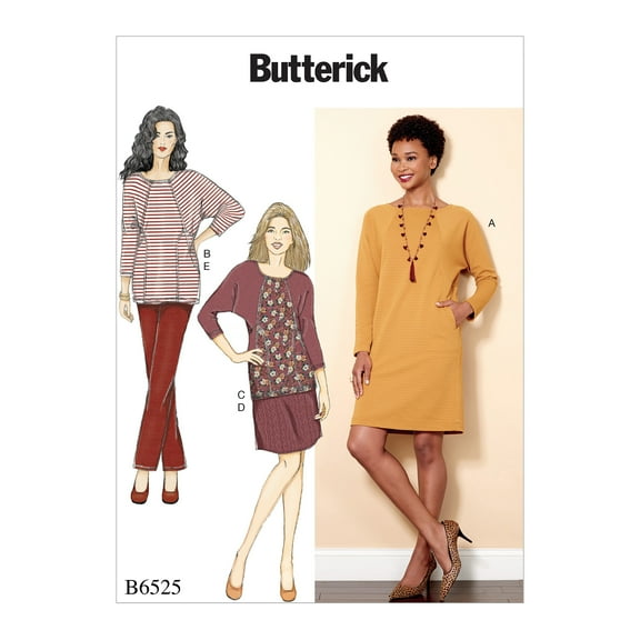 Butterick Pattern Misses' Dress, Tunic, Skirt and Pants-LRG-XLG-XXL