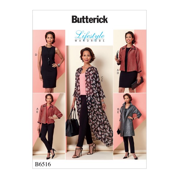 Butterick Pattern Misses' Jacket, Dress and Pants-6-8-10-12-14