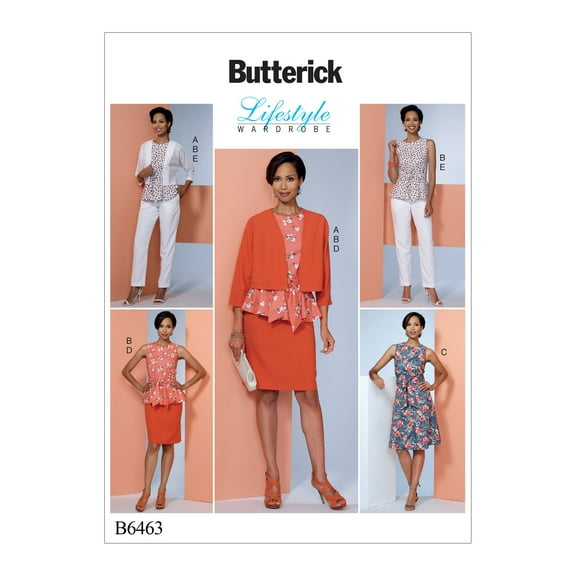 Butterick Pattern Misses' Jacket, Top, Dress, Skirt And Pants-6-8-10-12-14