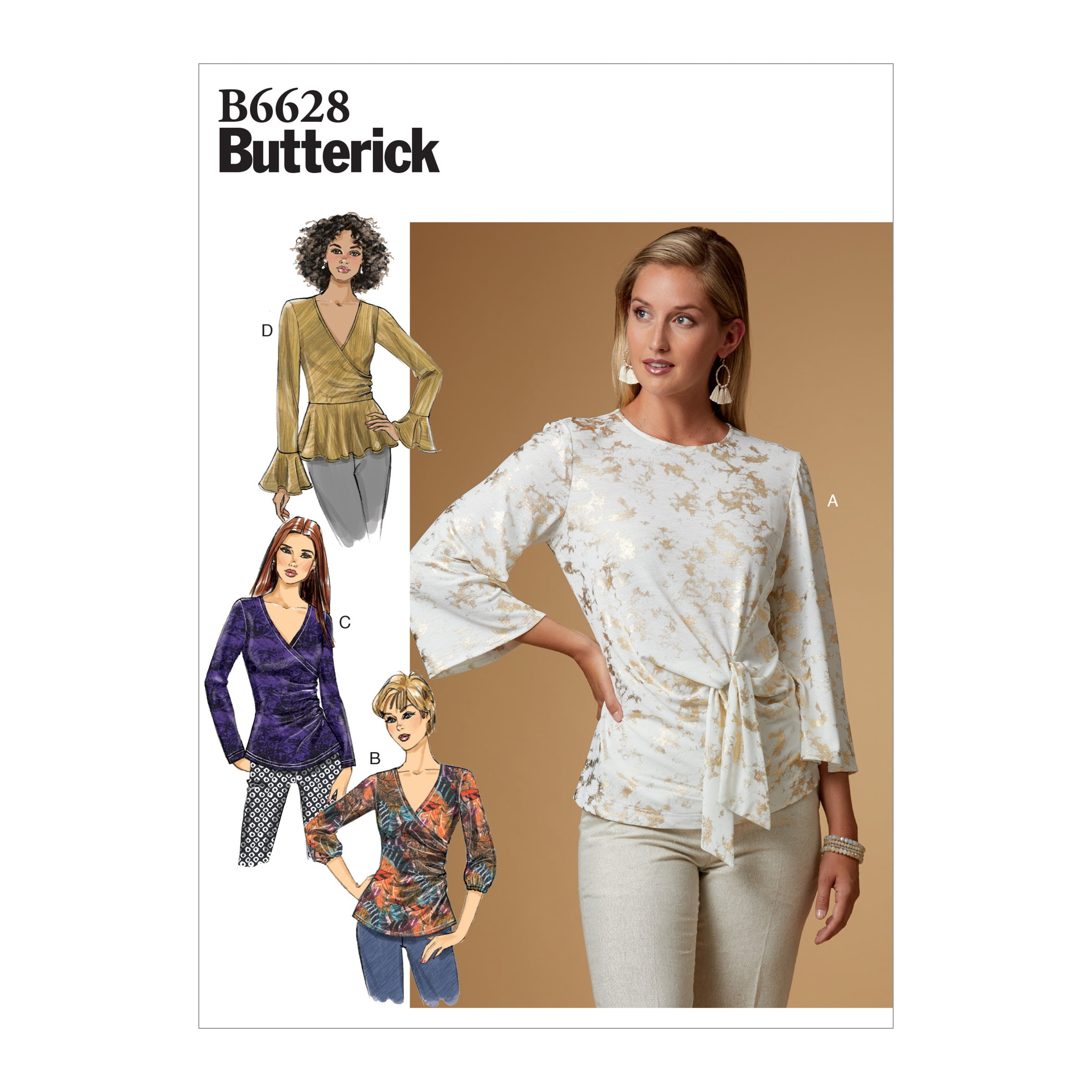 Butterick Pattern Misses' Top Sizes 6-8-10-12-14