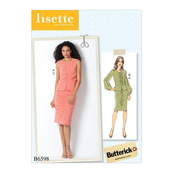 Butterick Pattern Misses' Top and Skirt-14-16-18-20-22