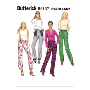 Butterick Patterns B6137 Misses' Pants Sewing Template, Size A5 (6-8-10-12-14)