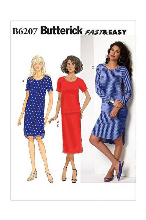 Butterick Patterns B62070Y0 Misses Top, Dress and Skirt, Y (XSM-SML-MED)