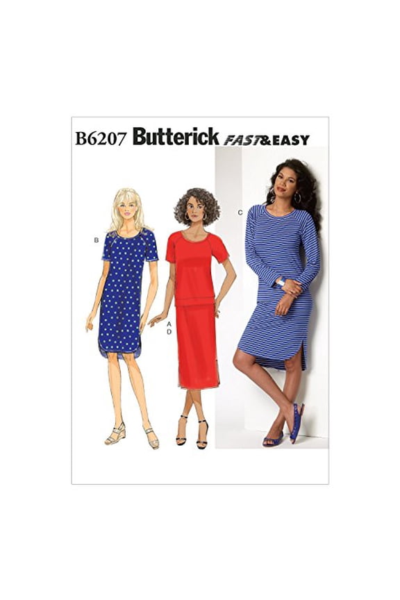Butterick Patterns B6207ZZ0 Misses Top, Dress and Skirt, ZZ (LRG-XLG-XXL)