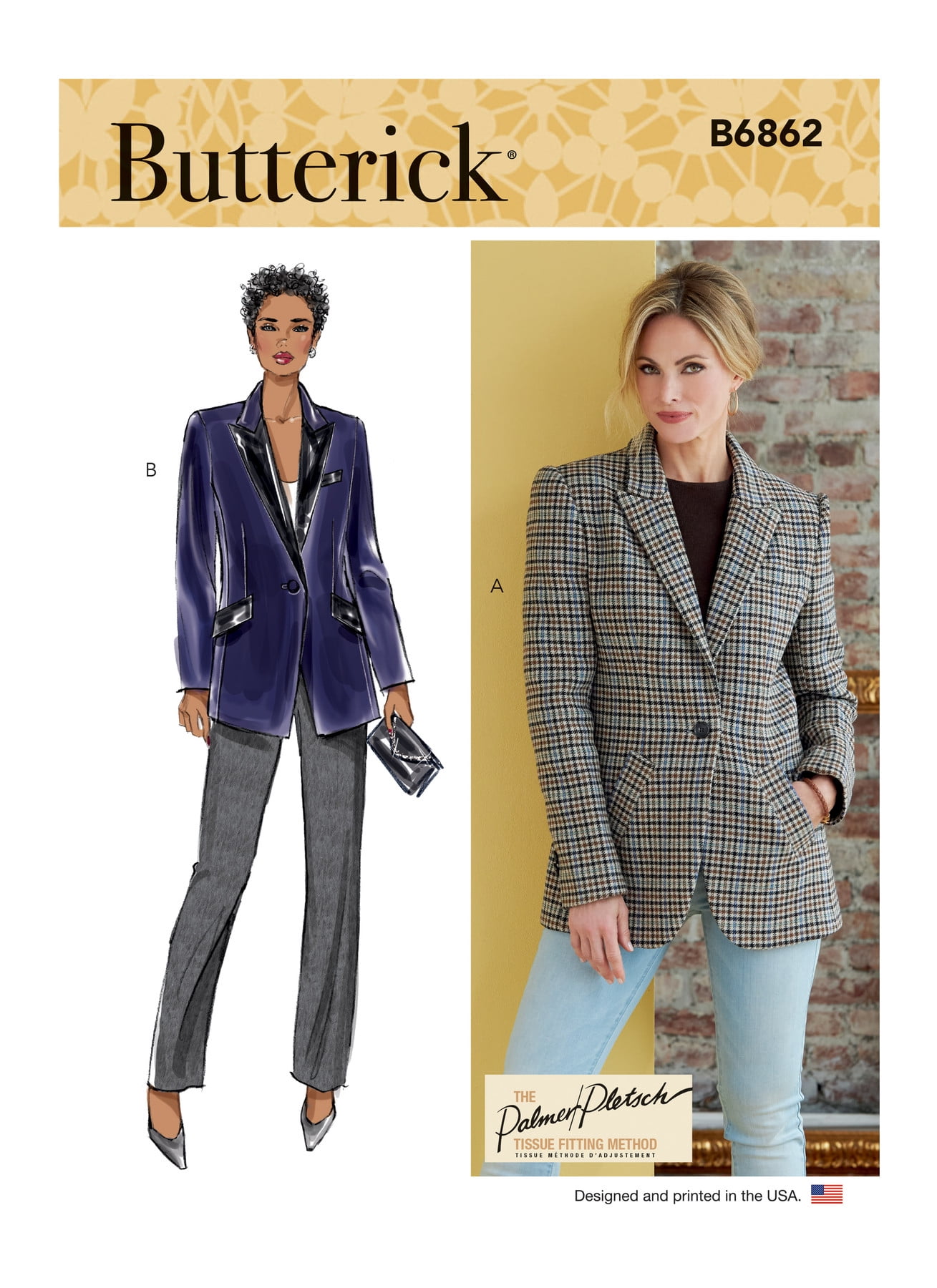 Butterick Sewing Pattern 6862 - Misses' Jacket, Size: F5 (16-18-20-22-24)