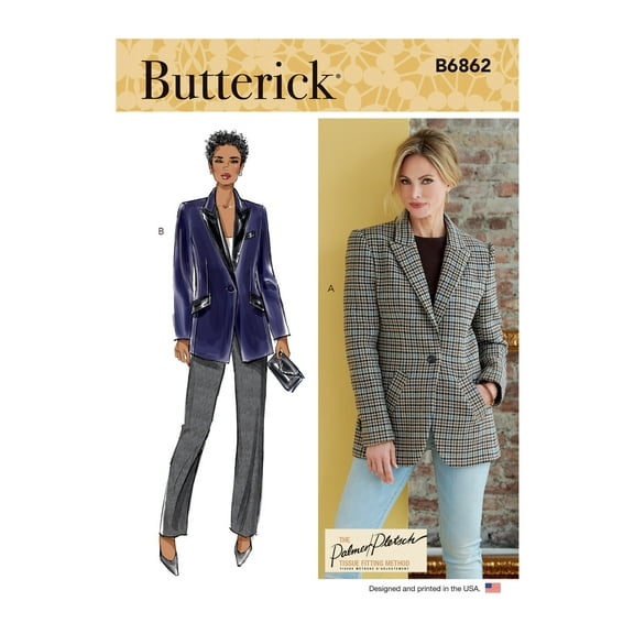 Butterick Sewing Pattern 6862 - Misses' Jacket, Size: F5 (16-18-20-22-24)