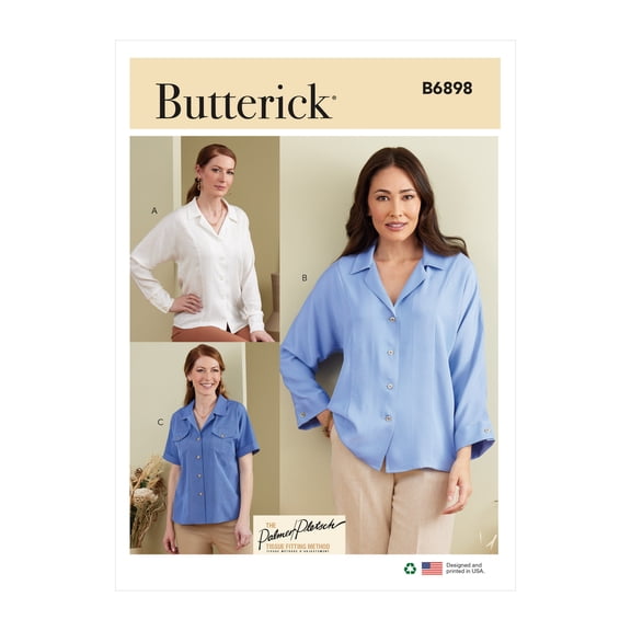 Butterick Sewing Pattern 6898 - Misses' Top, Size: Y5 (18-20-22-24-26)