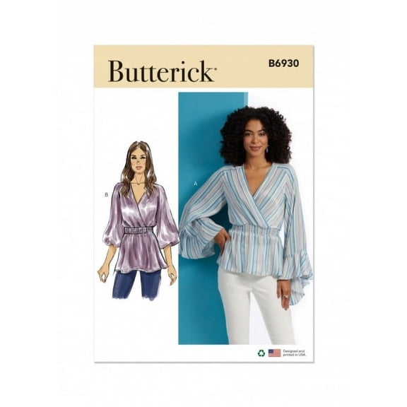 Butterick Sewing Pattern 6930 Tops P5 (12-14-16-18-20)