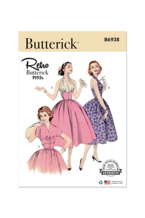 Sewing Pattern 6938 - Misses' Halter Dress and Jacket, Size: A5 (6-8-10-12-14)