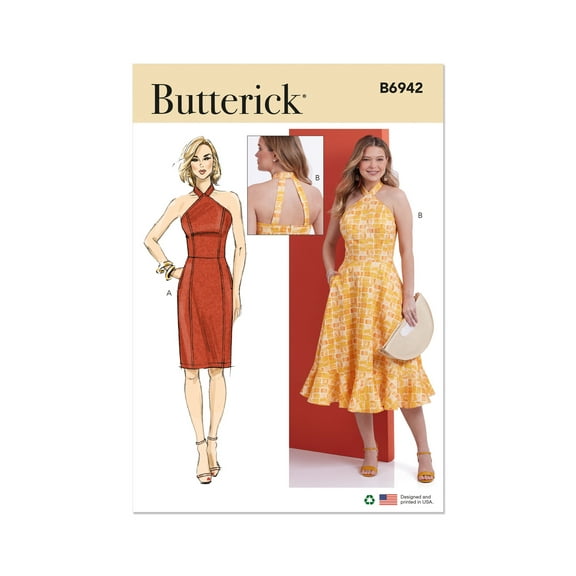 Butterick Sewing Pattern 6942 - Misses' Dresses, Size: Y5 (18-20-22-24-26)