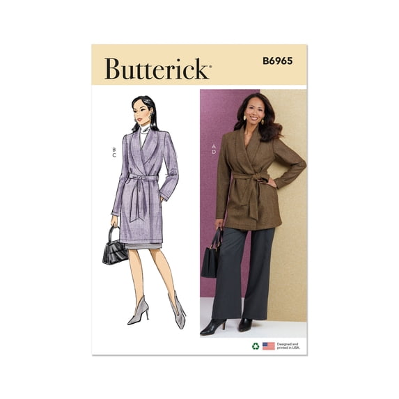 Butterick Sewing Pattern 6965 - Misses' Jacket, Skirt and Pants, Size: B5 (8-10-12-14-16)