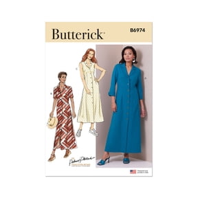 Butterick Sewing Pattern 6974 - Misses' Shirt Dress with Sleeve Variations by Palmer/Pletsch, Size: F5 (16-18-20-22-24)