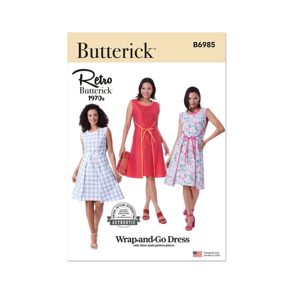 Butterick Sewing Pattern 6985 - Misses' Dress, Size: B5 (8-10-12-14-16)