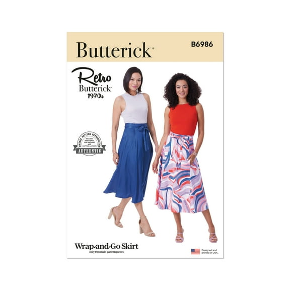 Butterick Sewing Pattern 6986 - Misses' Skirt, Size: A (XS-S-M-L)