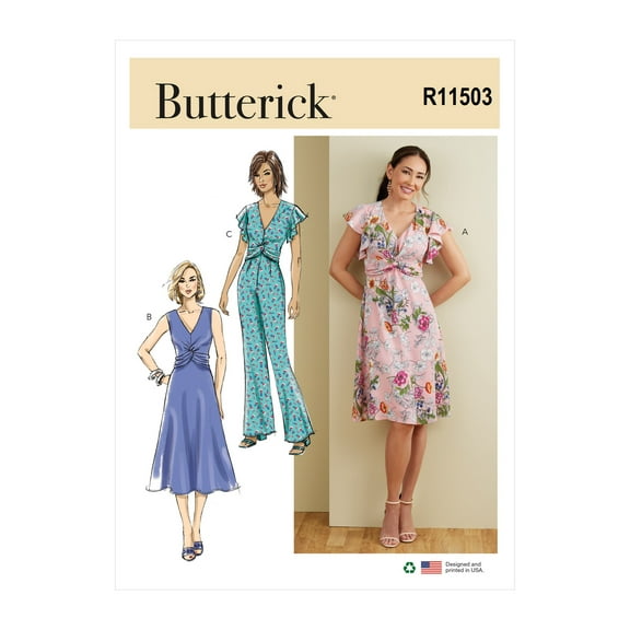 Butterick Sewing Pattern R11503 -Misses' Dress and Jumpsuit, Size: A5 (6-8-10-12-14)