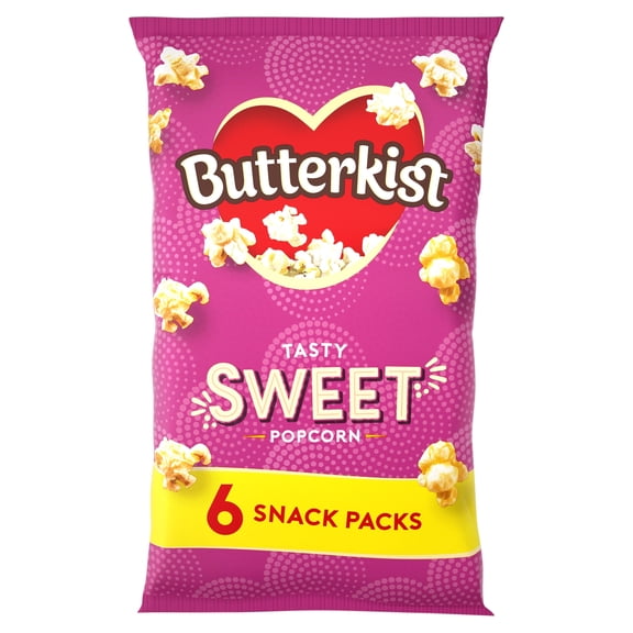 Butterkist Cinema Sweet Popcorn 6X12g, Imported from Britain