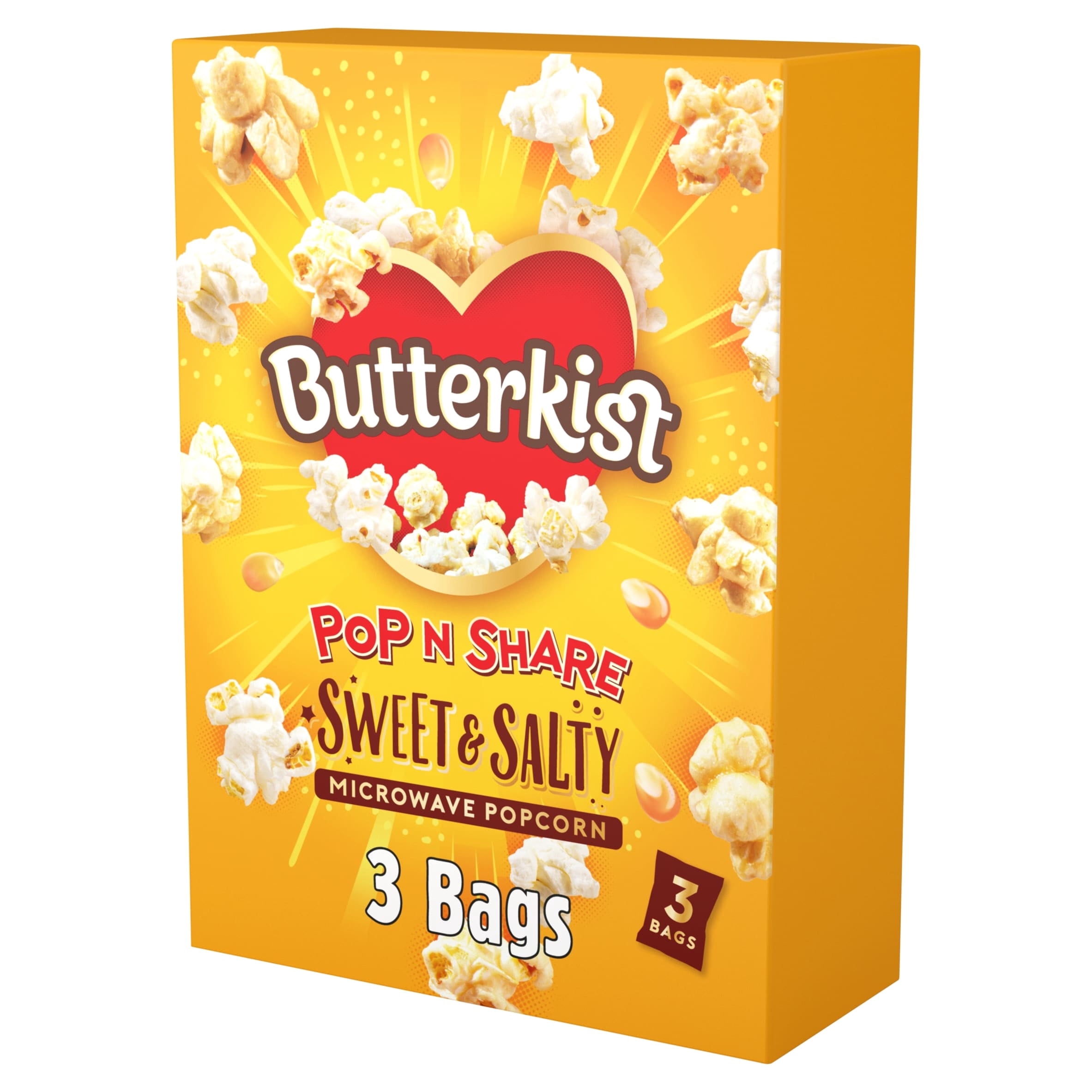 Butterkist Microwave Popcorn Sweet & Salted 3X60g, Imported from Britain