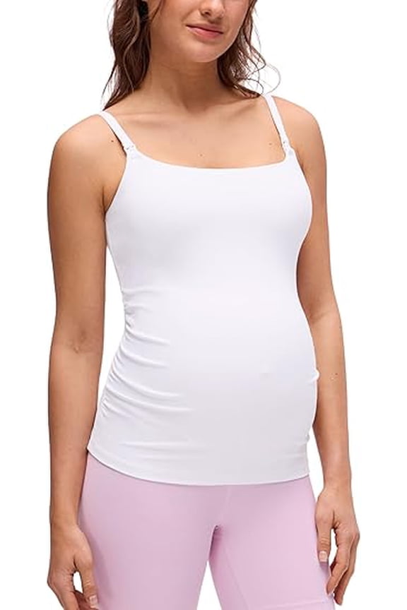 Butterluxe Maternity Nursing Tank Top - Ultra Soft Built-in Bra Pregnancy Cami - Professional 4-Way Stretch Postpartum Shirt - Adjustable Clip Down Nursing Camisole 2026