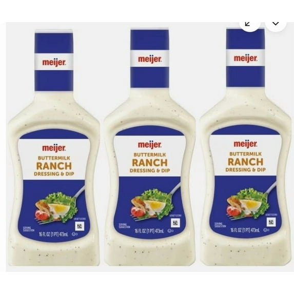 Buttermilk Ranch Dressing, 3 Bottles, 16 Oz - Walmart.com