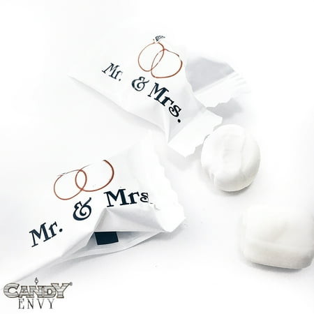 Mr. and Mrs. Wedding Buttermints - 13 oz. Bag - Approximately 100 Individually Wrapped Mints Candy Envy