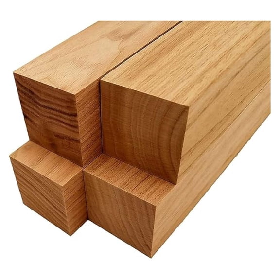 Butternut Lumber Square Turning Blanks Carving Blocks - 1.5" x 1.5" (4 Pieces) (1.5" x 1.5" x 6")