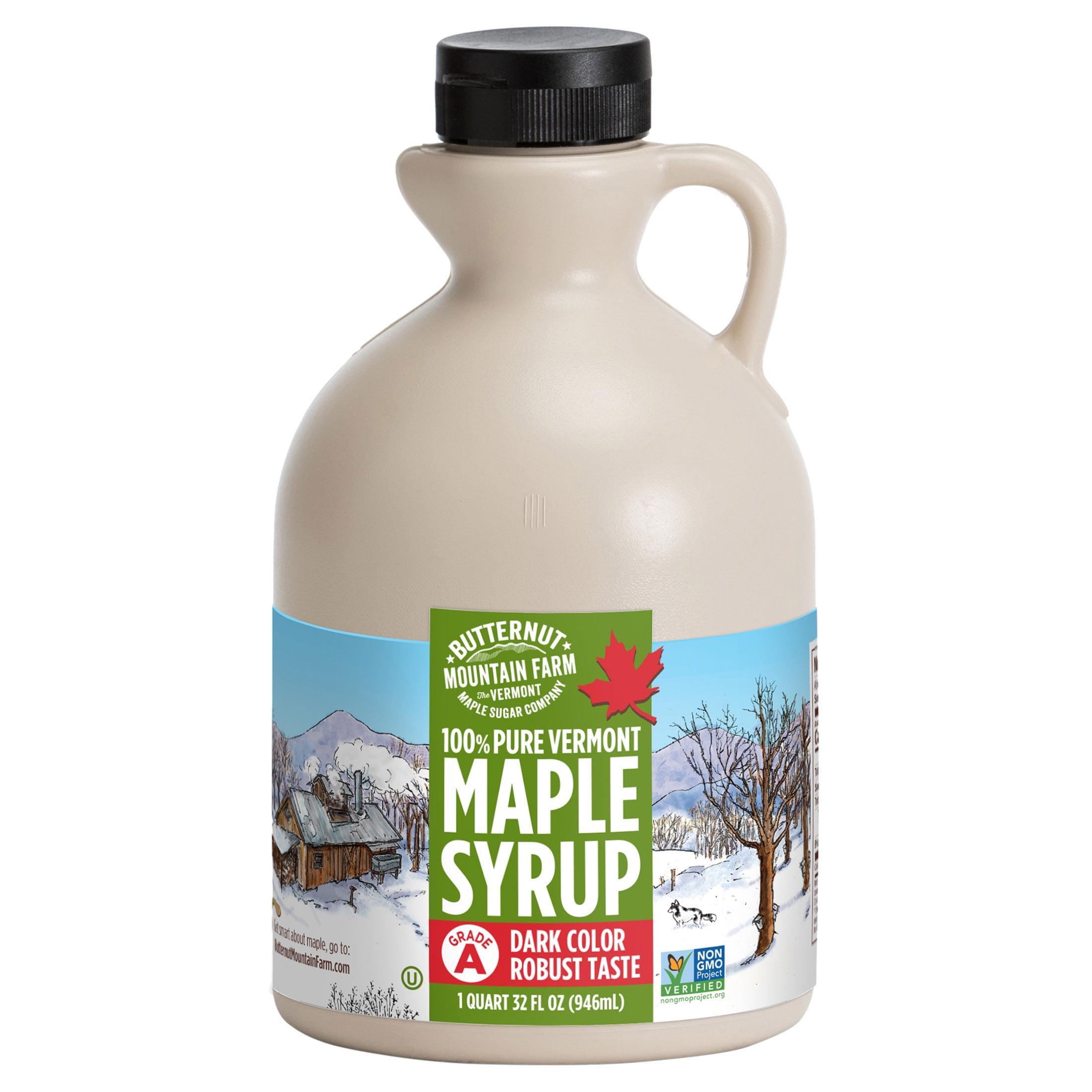 Butternut Mountain Farm 100 Pure Vermont Maple Syrup Dark, 32 fl oz