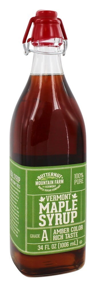 Butternut Mountain Farm Clasped Top Maple Syrup- Glass 34Oz, 34 Oz