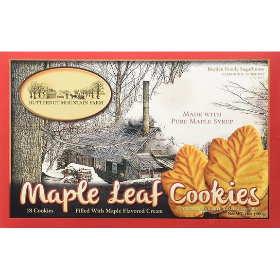 Butternut Mountain Farm Maple Leaf Cookies (Pack 2)