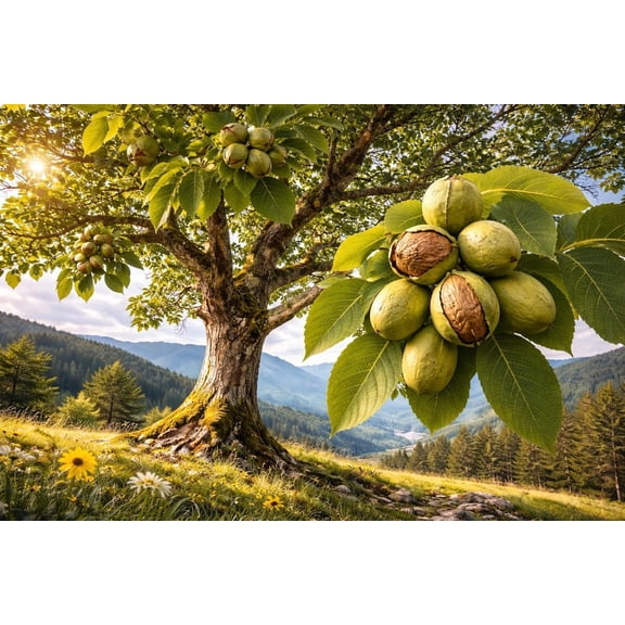 Butternut Tree Live Plants (White Walnut) 12 Ft Tall Cold Hardy Juglans cinerea Fast Growing Nut Tree Edible Nuts & Valuable Hardwood Ideal for Homesteads & Orchards (3 Plants)