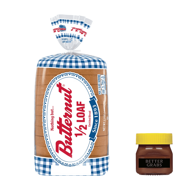 Butternut White Half Loaf Bread, 1/2 Loaf, 12 oz