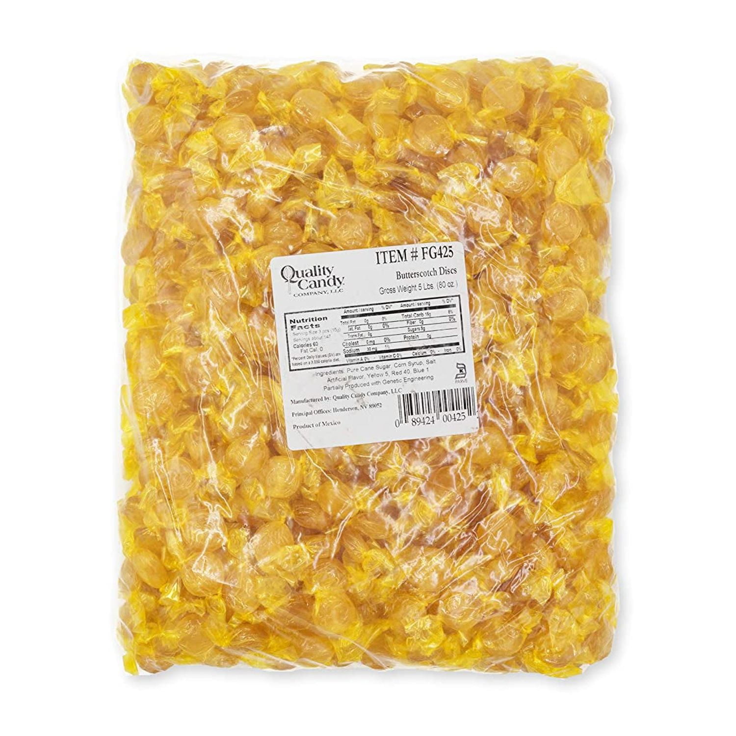 Butterscotch Discs Hard Candy - 5-lb. Bulk Bag