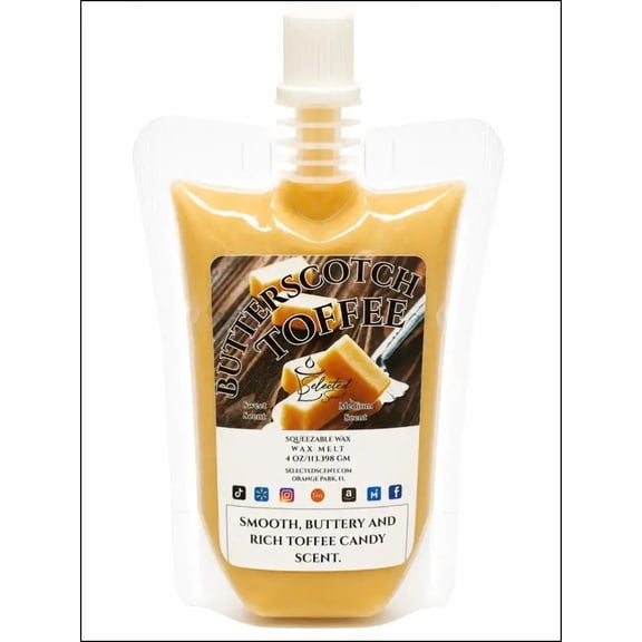 Butterscotch Toffee Squeezable Wax Melt (4Ounces)
