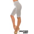 thumbnail image 1 of Buttery Smooth Basic Solid Biker Shorts - Extra Plus Size - 3XL 4XL 5XL Heather Grey XPlus One Size, 1 of 1