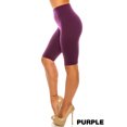 thumbnail image 1 of Buttery Smooth Basic Solid Biker Shorts - Extra Plus Size - 3XL 4XL 5XL Purple XPlus One Size, 1 of 1