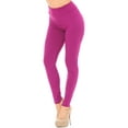 thumbnail image 1 of Buttery Smooth Basic Solid High Waisted Leggings - 3 Inch - EEVEE Magenta One Size Regular, 1 of 1