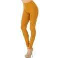 thumbnail image 1 of Buttery Smooth Basic Solid High Waisted Leggings - 5 Inch Waist - New Mix Mustard One Size Regular, 1 of 1