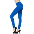 thumbnail image 1 of Buttery Smooth Basic Solid High Waisted Leggings - Extra Plus Size - 5 Inch - 3XL 4XL 5XL Blue One Size Plus, 1 of 1