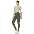 thumbnail image 1 of Buttery Smooth Basic Solid High Waisted Leggings - Extra Plus Size - 5 Inch - 3XL 4XL 5XL Olive One Size Plus, 1 of 1