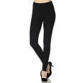 thumbnail image 1 of Buttery Smooth Basic Solid High Waisted Leggings - Plus Size - 3 Inch Waist - 1XL 2XL 3XL Black One Size Plus, 1 of 2