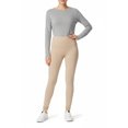 thumbnail image 1 of Buttery Smooth Basic Solid High Waisted Leggings - Plus Size - 5 Inch Waist - 1XL 2XL 3XL - New Mix Beige One Size Plus, 1 of 1