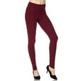 thumbnail image 1 of Buttery Smooth Basic Solid High Waisted Leggings - Plus Size - 5 Inch Waist - 1XL 2XL 3XL - New Mix Burgundy One Size Plus, 1 of 2