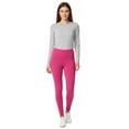 thumbnail image 1 of Buttery Smooth Basic Solid High Waisted Leggings - Plus Size - 5 Inch Waist - 1XL 2XL 3XL - New Mix Fuchsia One Size Plus, 1 of 1