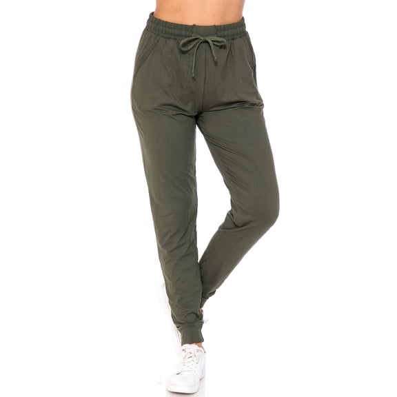 Buttery Smooth Basic Solid Joggers - New Mix Olive S